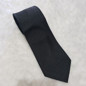 Jos A. Bank Mens Silk Tie Black/White Polka Dot